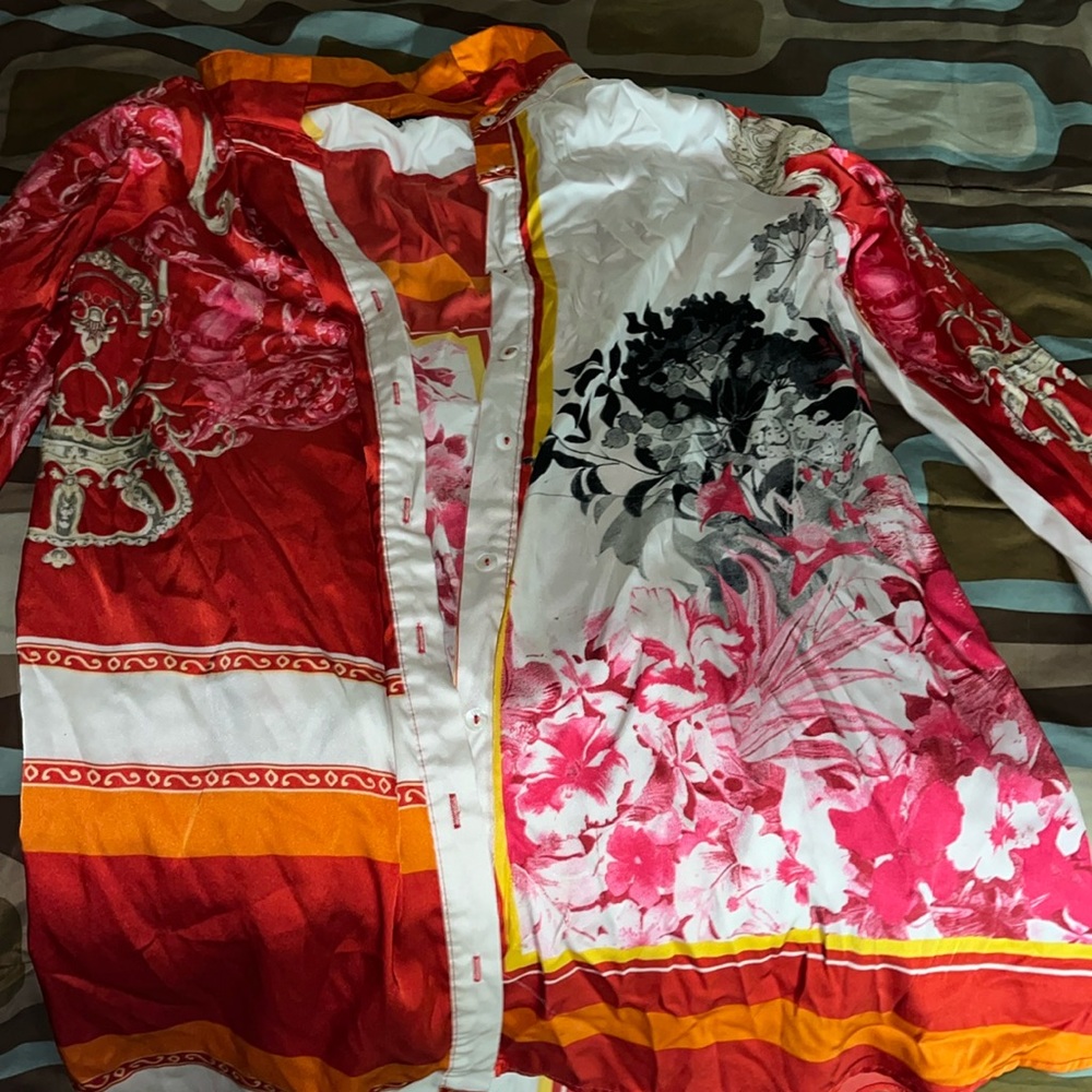 Long sleeve silk shirt